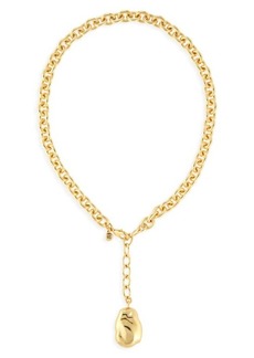 Madewell Sculpted Pearl Chunky Chain Y-Necklace