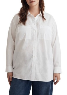 Madewell Signature Poplin Oversize Patch Pocket Button-Up Shirt
