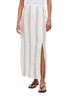 Madewell Stripe Linen Column Skirt