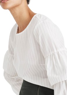 Madewell Stripe Ruffle Sleeve Top
