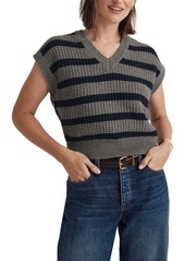 Madewell Stripe Waffle Knit Sweater Vest