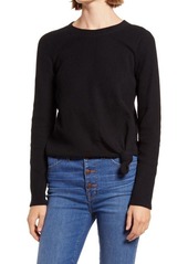 Madewell Elwood Knot Front Top in True Black at Nordstrom