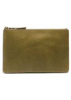 Madewell The Leather Pouch Clutch in Tundra at Nordstrom