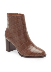 Madewell The Mira Side Seam Croc Embossed Bootie