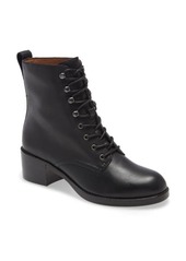 Madewell The Patti Lace-Up Boot in True Black at Nordstrom