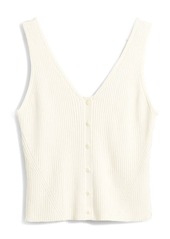 Madewell The Signature Knit Button Front Sweater Tank
