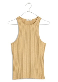 Madewell The Signature Shimmer Knit Cutaway Sweater Tank