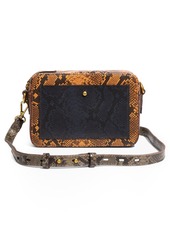 Madewell The Transport Camera Bag: Colorblock Snake Embossed Leather in Rusted Tin Multi at Nordstrom