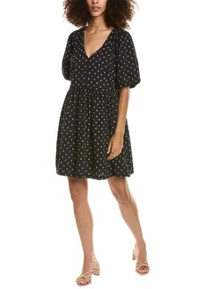 Madewell V-Neck Puff-Sleeve Mini Dress