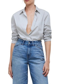 Madewell With-a-Twist Stripe Poplin Button-Up Shirt