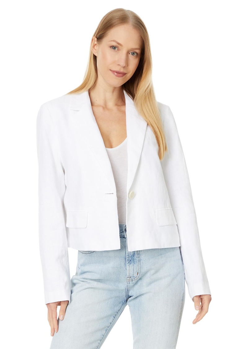 Madewell Women's Cropped Blazer Refined Linen