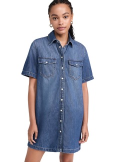 Madewell Women's Oversized Shirtdress  Blue XS