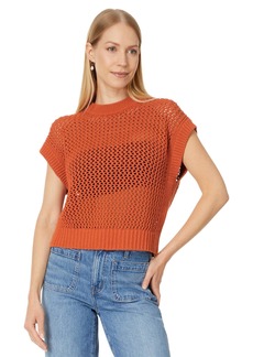 Madewell Women's Solid Lange Ss Open Stitch Tee