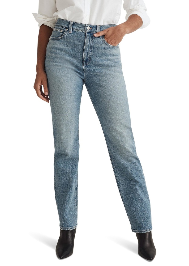Madewell Women's The '90s Straight Jeans in  Wash: Crease Edition  Blue
