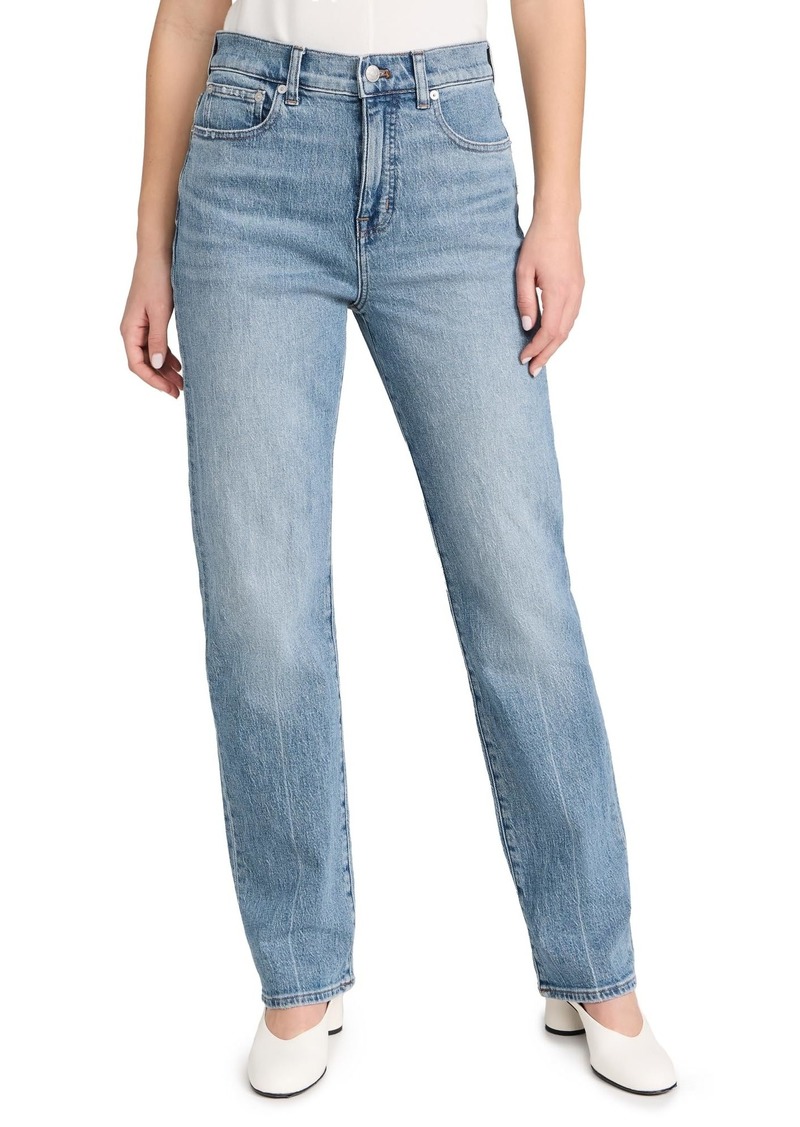 Madewell Women's The '90s Straight Jeans in  Wash: Crease Edition  Blue