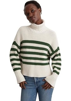 Madewell Marled Wide Rib Mockneck Sweater