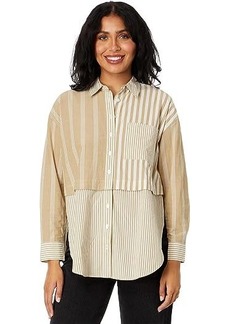Madewell Modular Oversized Button-Up Shirt in Mixed Stripe