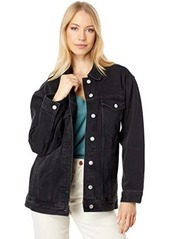 Madewell The Oversized Trucker Jean Jacket in Washed Black
