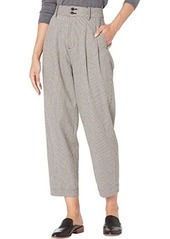 Madewell Pleated Taper Wide-Leg Pants in Mini Houndstooth