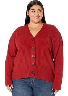 Madewell Plus Cameron Ribbed Cardigan Sweater in Coziest Yarn