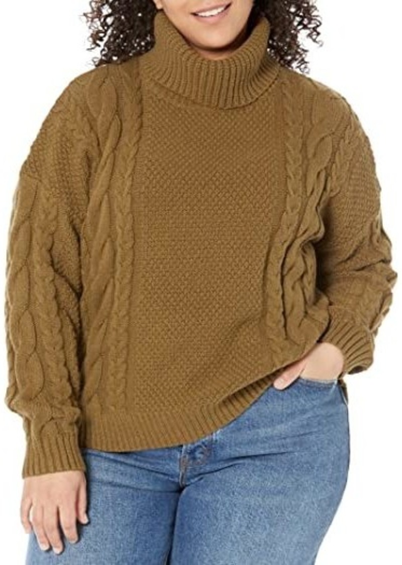 Madewell Plus Capri Cotton Cable Turtleneck