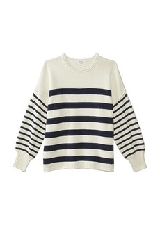 Madewell Plus Conway Pullover Sweater in Mixed Stripe