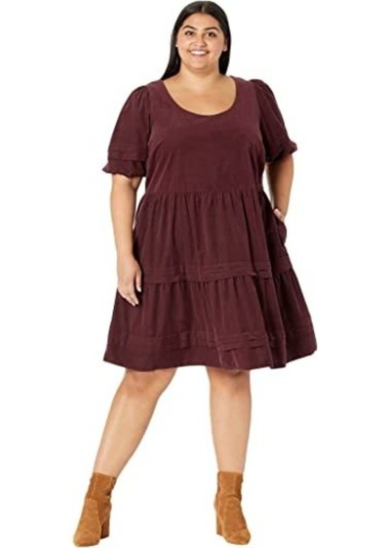 Madewell Plus Corduroy Tiered Mini Dress