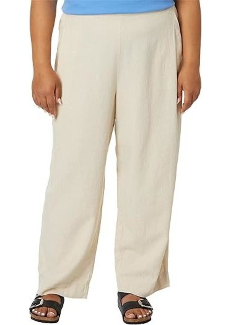 Madewell Plus Pull-On Straight Crop Pants in 100% Linen