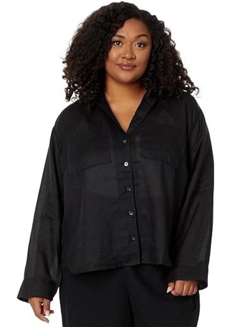 Madewell Plus Resort Long-Sleeve Shirt in Ramie