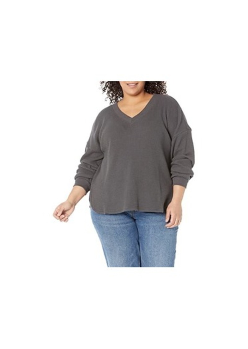 Madewell Plus Spindrift Long Sleeve V-Neck