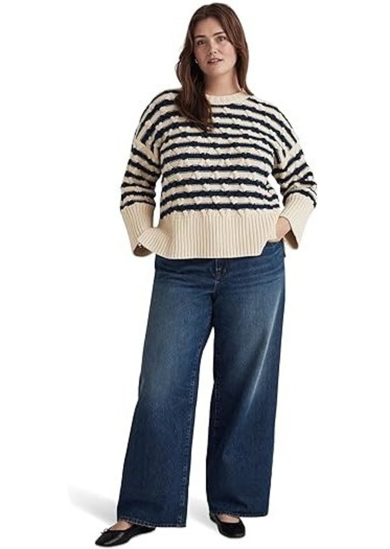 Madewell Plus Yasmin Stripe Cable Pullover