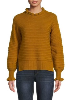 Madewell Ruffle Merino Wool Blend Sweater