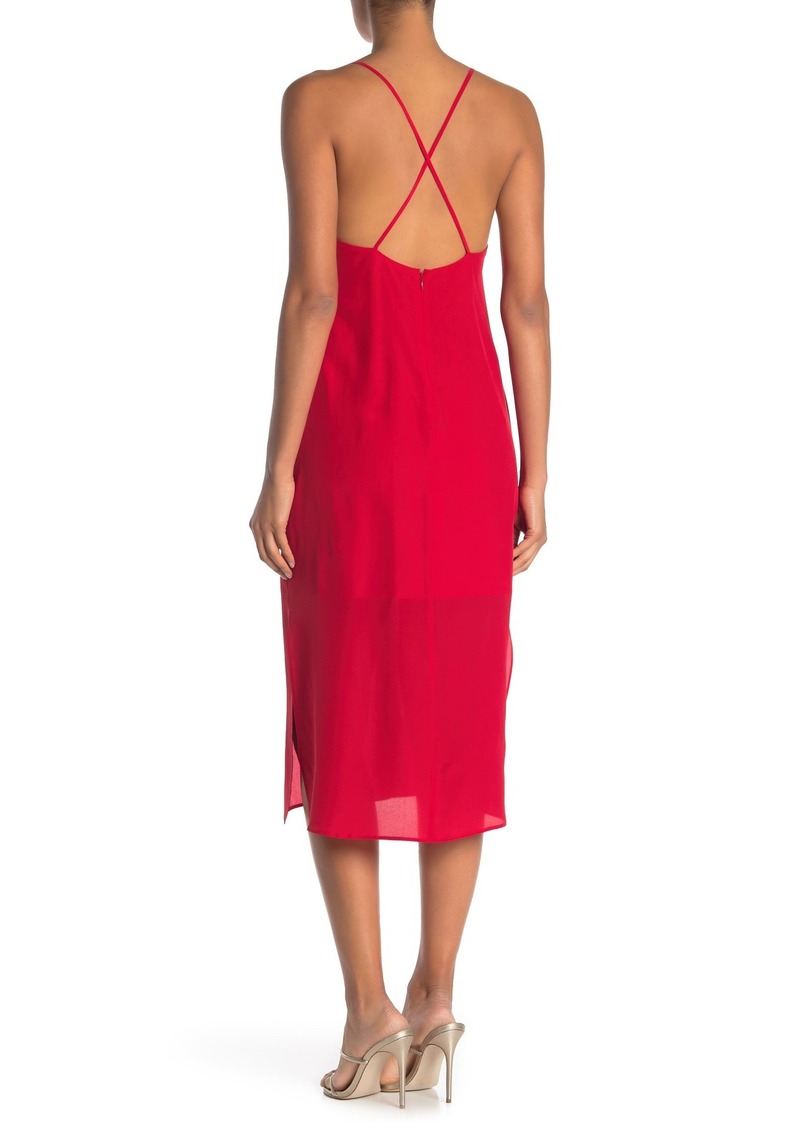 madewell cross back midi dress