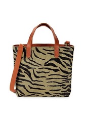 Madewell Small Transport Tiger-Print Calf Hair Crossbody Bag