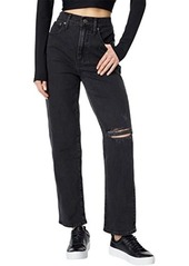 Madewell The Perfect Vintage Straight Jean in Rosella Wash: Ripped Edition