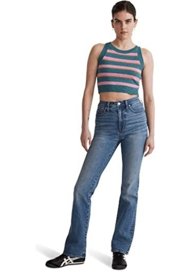 Madewell Crochet-Trim Crop Sweater Tank in Stripe