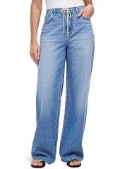 Madewell Superwide-Leg Jeans in Hambley Wash: Drawstring Edition