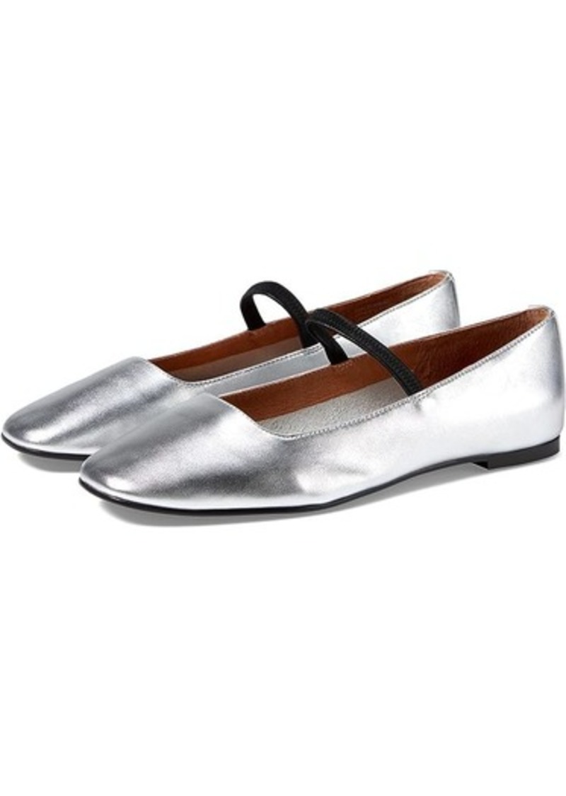 Madewell The Greta Ballet Flat in Metallic Leather