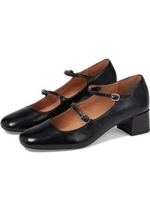 Madewell The Nettie Heeled Mary Jane in Leather