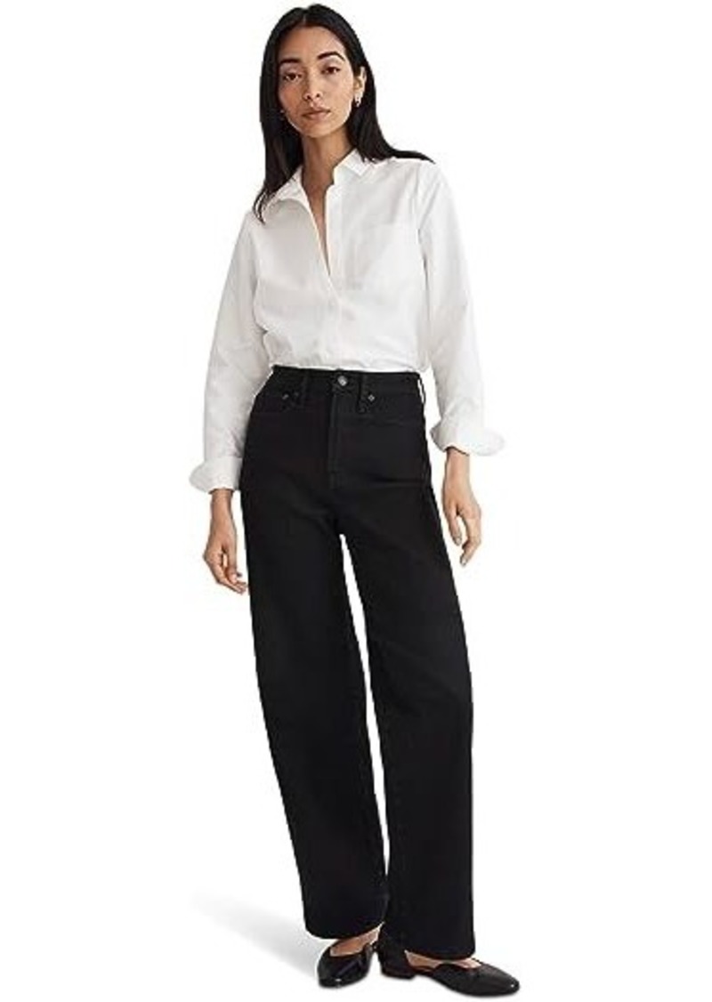 Madewell The Perfect Vintage Wide-Leg Jean in Black Rinse Wash