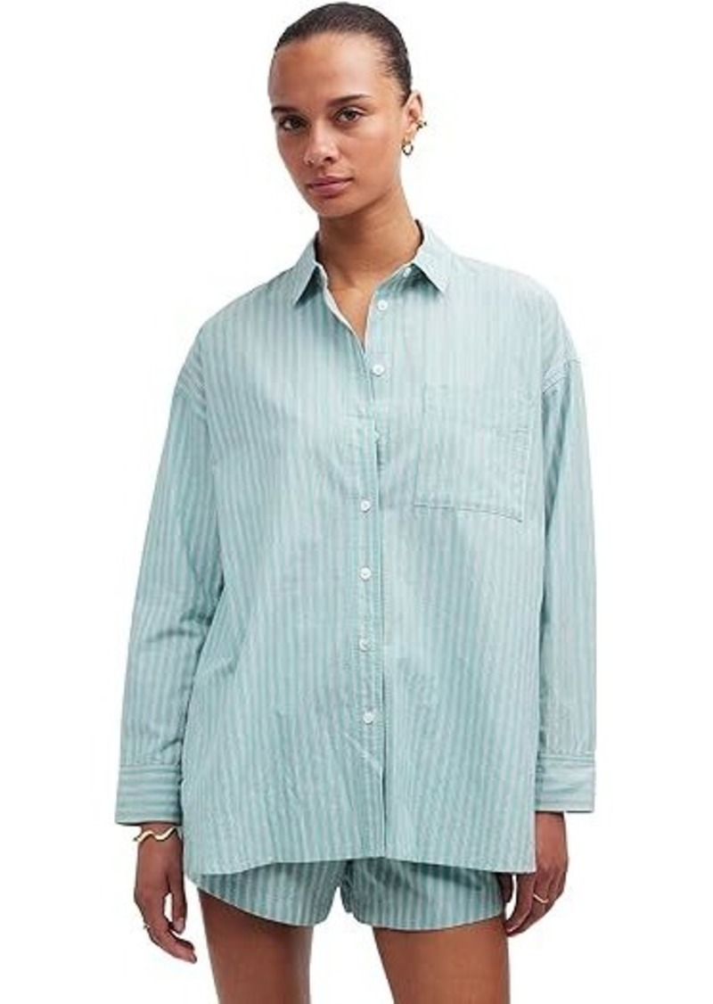 Madewell The Signature Poplin Oversized Shirt in Stripe