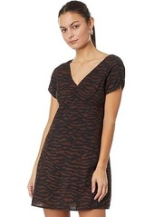 Madewell V-Neck Mini Dress in Abstract Animal
