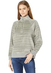 Madewell MWL Velour Space-Dyed Half-Zip Sweatshirt
