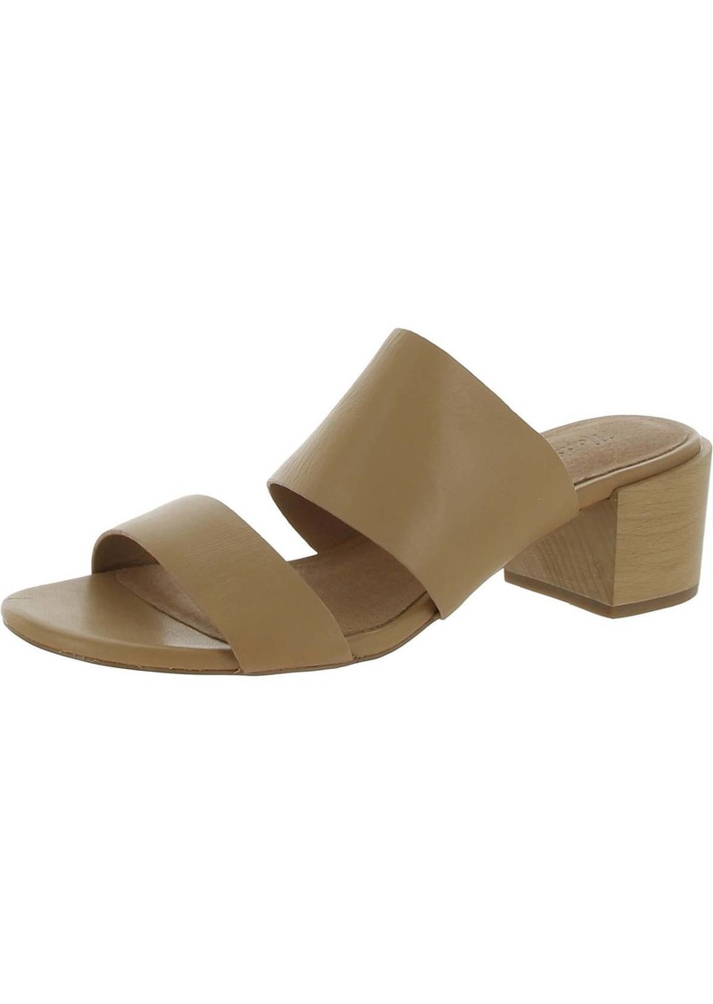 Madewell Womens Cushioned Footbed Leather Block Heel