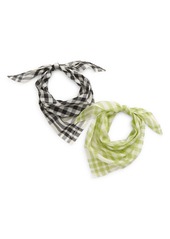 Madewell Assorted 2-Pack Triangle Bandanas in Chartreuse at Nordstrom