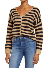 Women's Madewell Bobble Stripe V-Neck Sweater