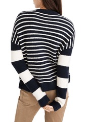 Women's Madewell Colburn Stripe Play Coziest Textured Yarn Cardigan Sweater