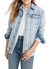 Madewell Distressed Oversize Jean Jacket in Junction Wash at Nordstrom