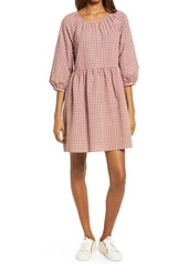 Madewell Easy Gingham Dress in Mini Check Pale at Nordstrom