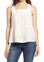 Madewell Eyelet Tiered Tank
